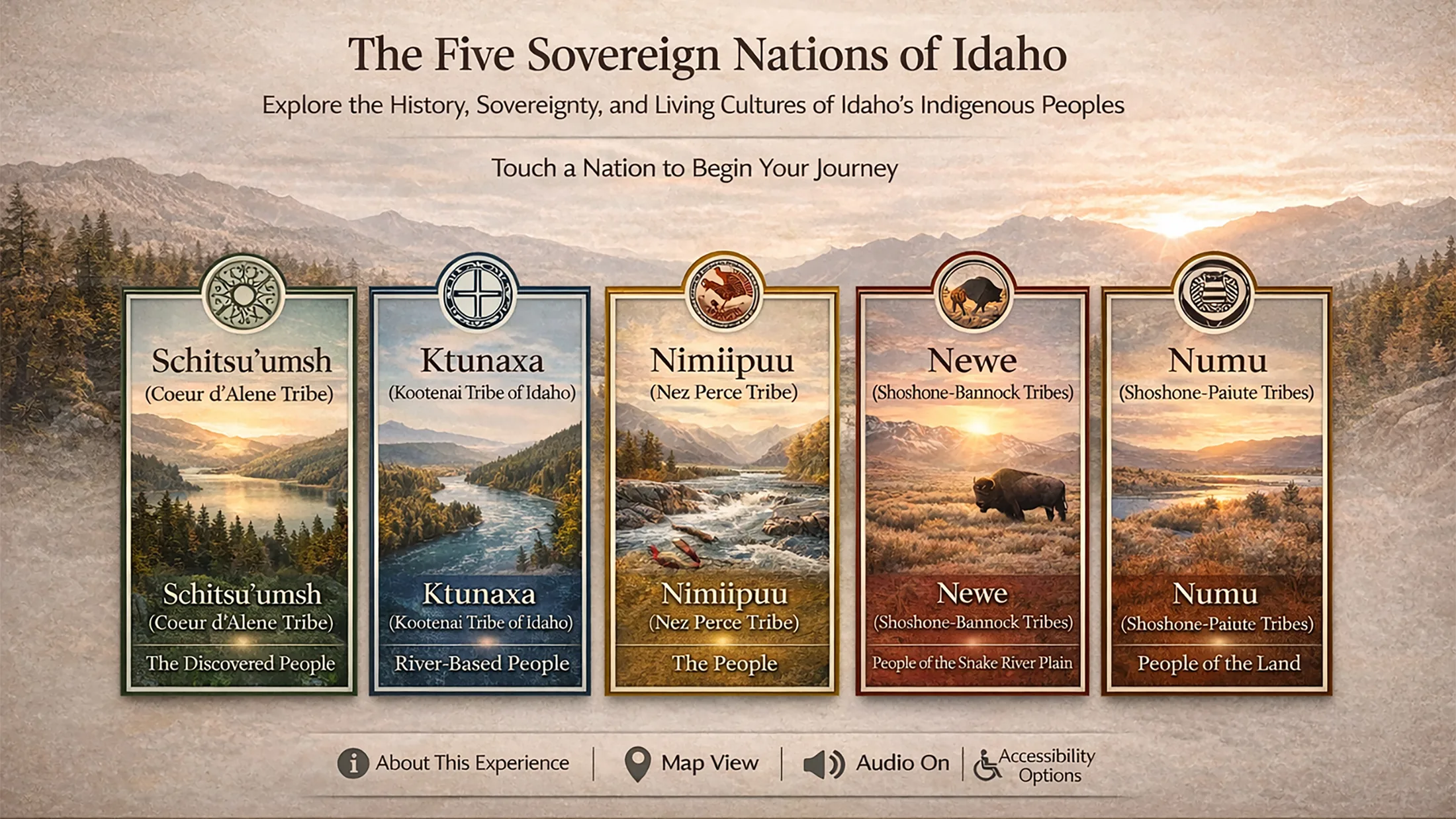 Five Sovereign Nations of Idaho interactive experience